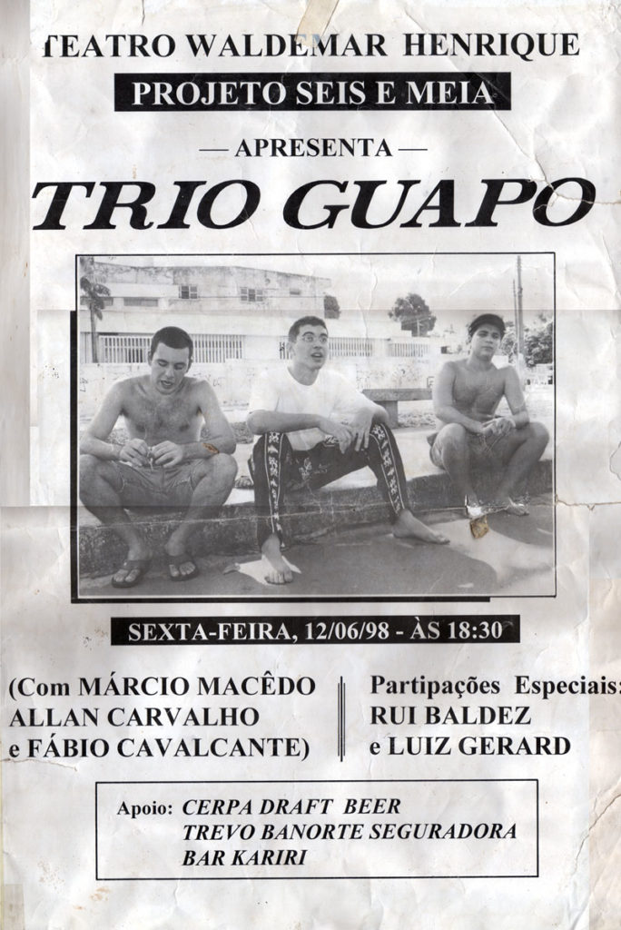 Cartaz de show do trio Guapo, em Belém, Pará.