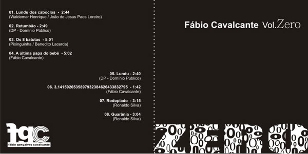 Capa do álbum FGC. Vol. 0, de Fábio Cavalcante, por Luciana Leal