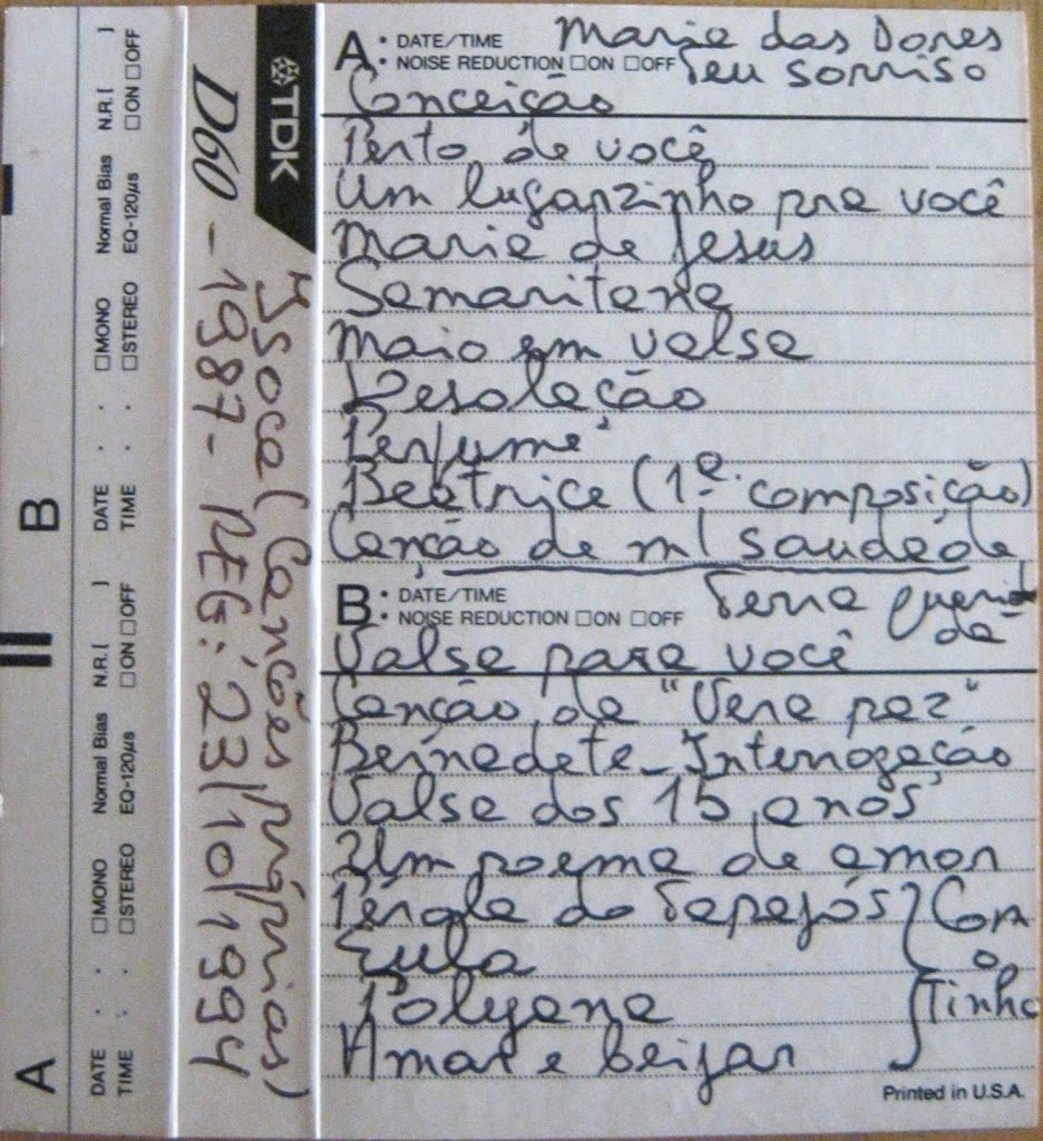 Capa de fita cassete (K7) do acervo de Emir Bemerguy, com músicas do maestro Wilson Fonseca, de Santarém, Pará.