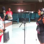 Cantores durante gravação do álbum Nheengatu (Canções na Língua Geral Amazônica), no auditório da Ufopa, em Santarém.