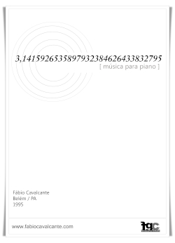 Capa da partitura 3,1415926535897932384626433832795 , de Fábio Cavalcante