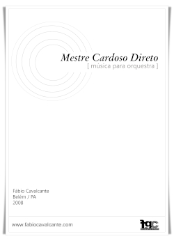 Capa do livro de partitura Mestre Cardoso Direto, de Fábio Cavalcante
