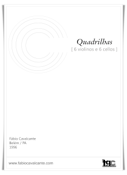 Capa da partitura Quadrilha, de Fábio Cavalcante
